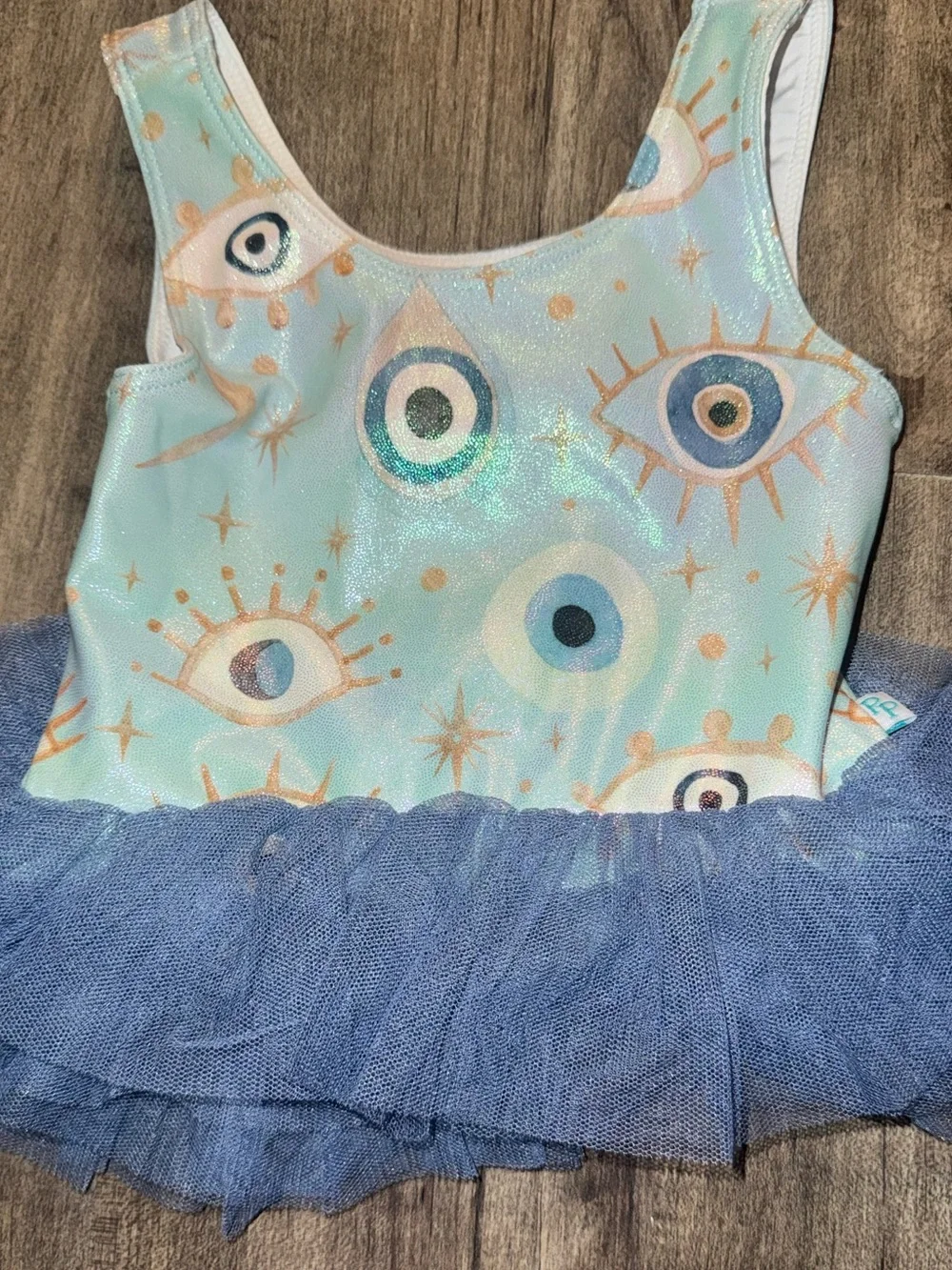 Posh Peanut Sparkle Evil Eye  (FIONA) One Piece Tutu Swim 2T